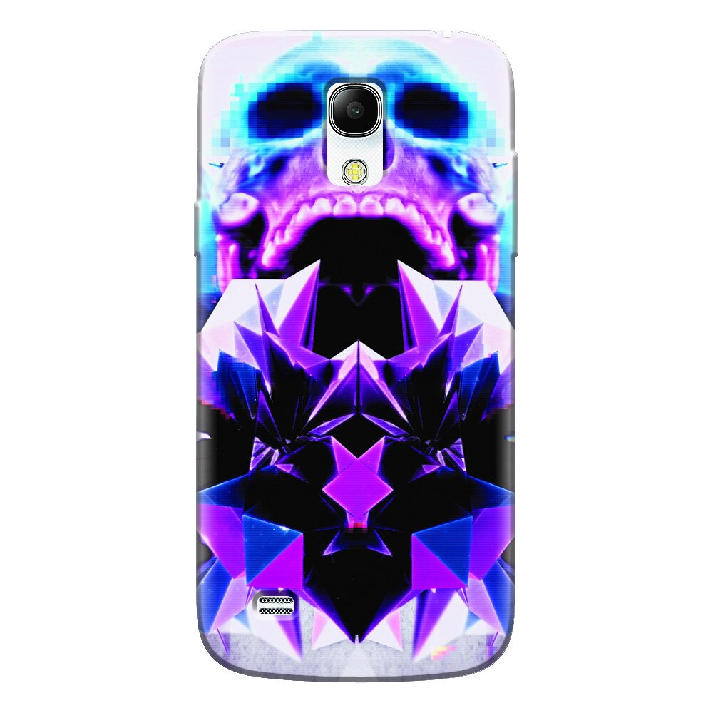 Husa silicon pentru Samsung Galaxy S4 Mini, Abstract Framed Skull