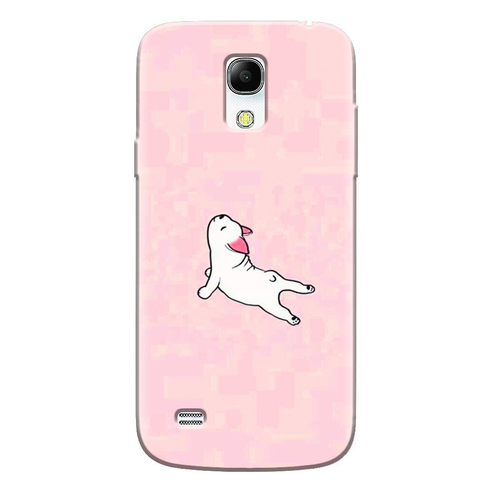Husa silicon pentru Samsung Galaxy S4 Mini, Cute Dog Streching