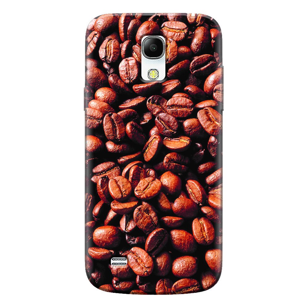 Husa silicon pentru Samsung Galaxy S4 Mini, Coffee Beans