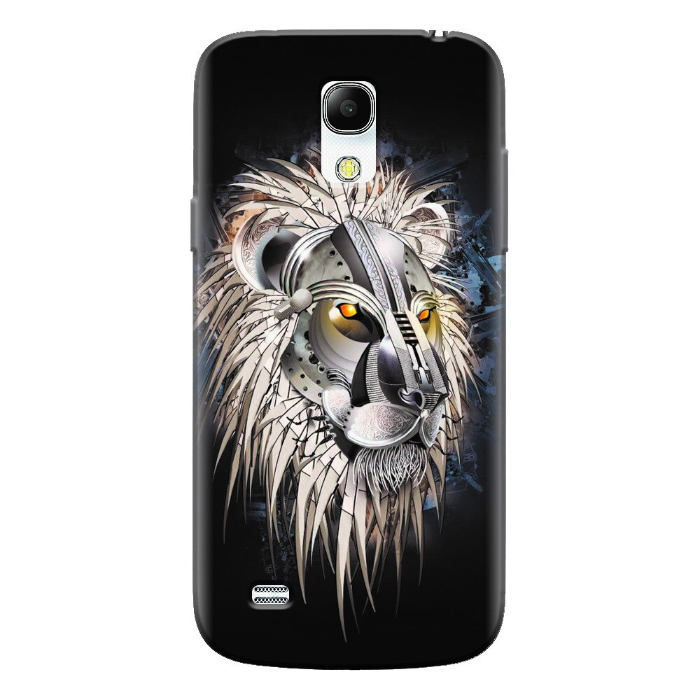 Husa silicon pentru Samsung Galaxy S4 Mini, Abstract Lion 001