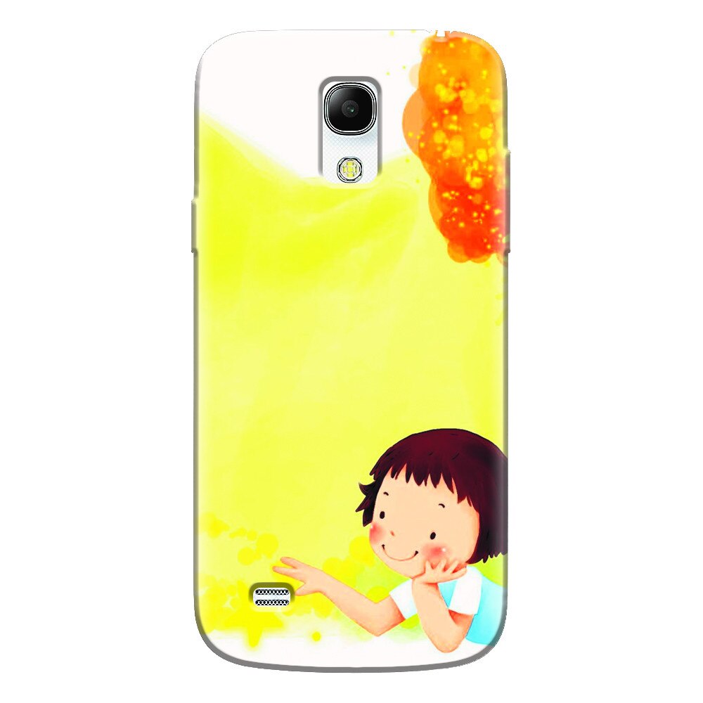 Husa silicon pentru Samsung Galaxy S4 Mini, Child Autumn Paint Hd
