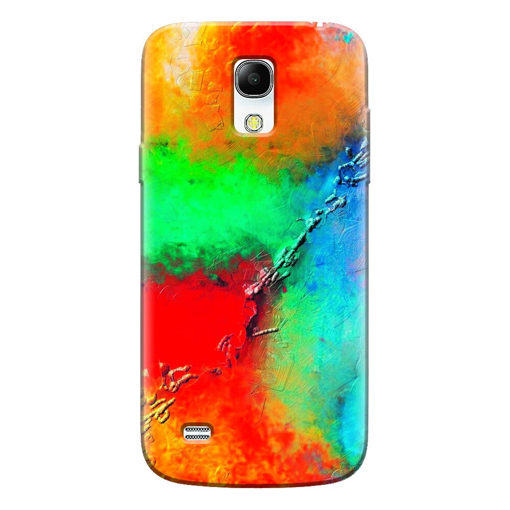 Husa silicon pentru Samsung Galaxy S4 Mini, Colorful Wall Paint Texture