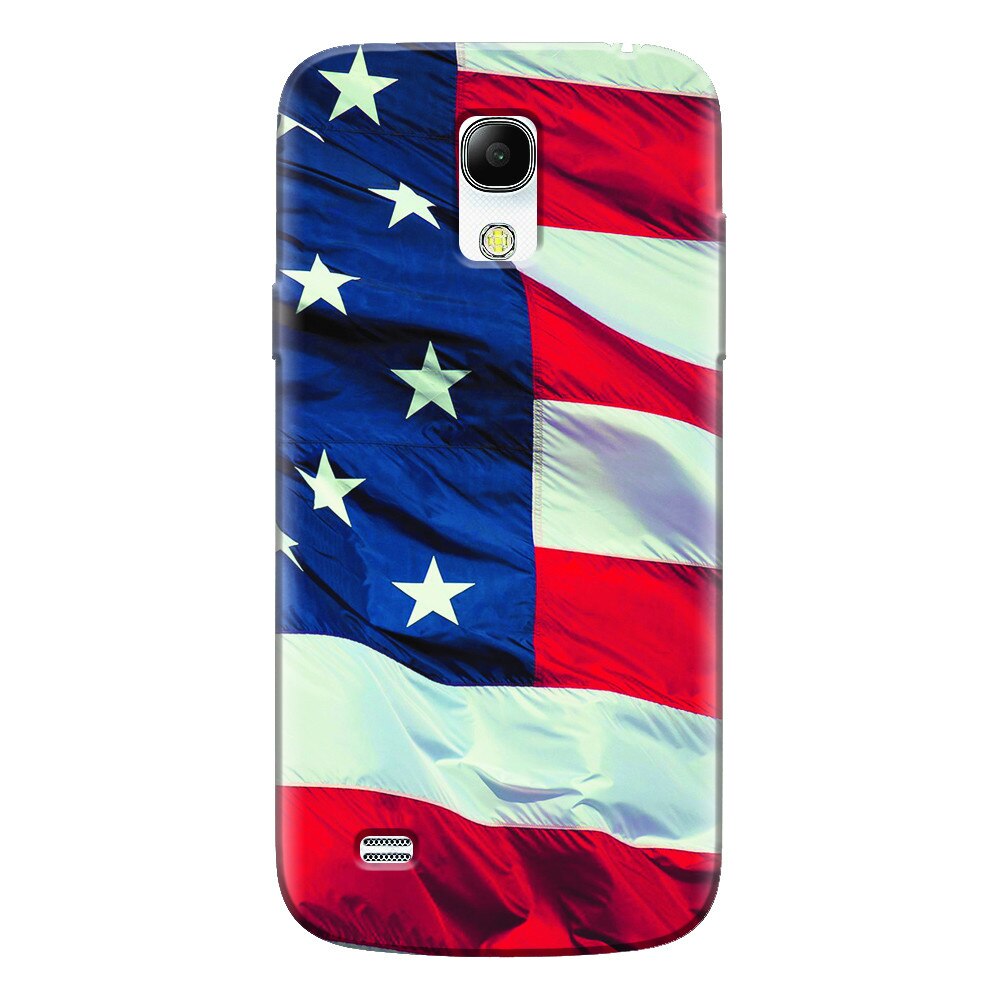 Husa silicon pentru Samsung Galaxy S4 Mini, American Flag Illustration