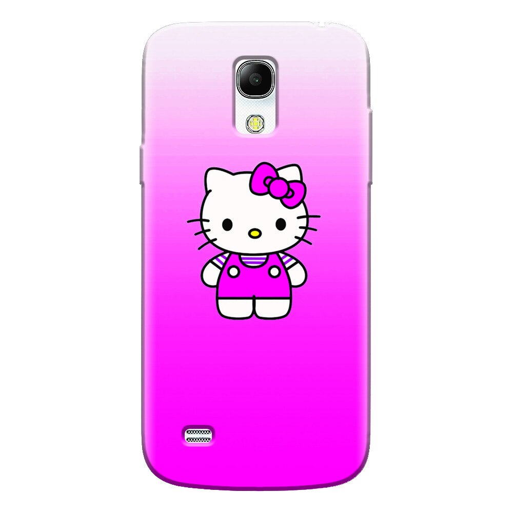 Husa silicon pentru Samsung Galaxy S4 Mini, Cute Pink Catty