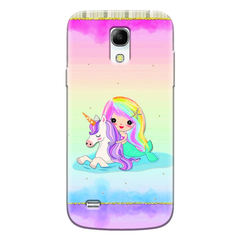 Husa silicon pentru Samsung Galaxy S4 Mini, Mermaid Unicorn Play