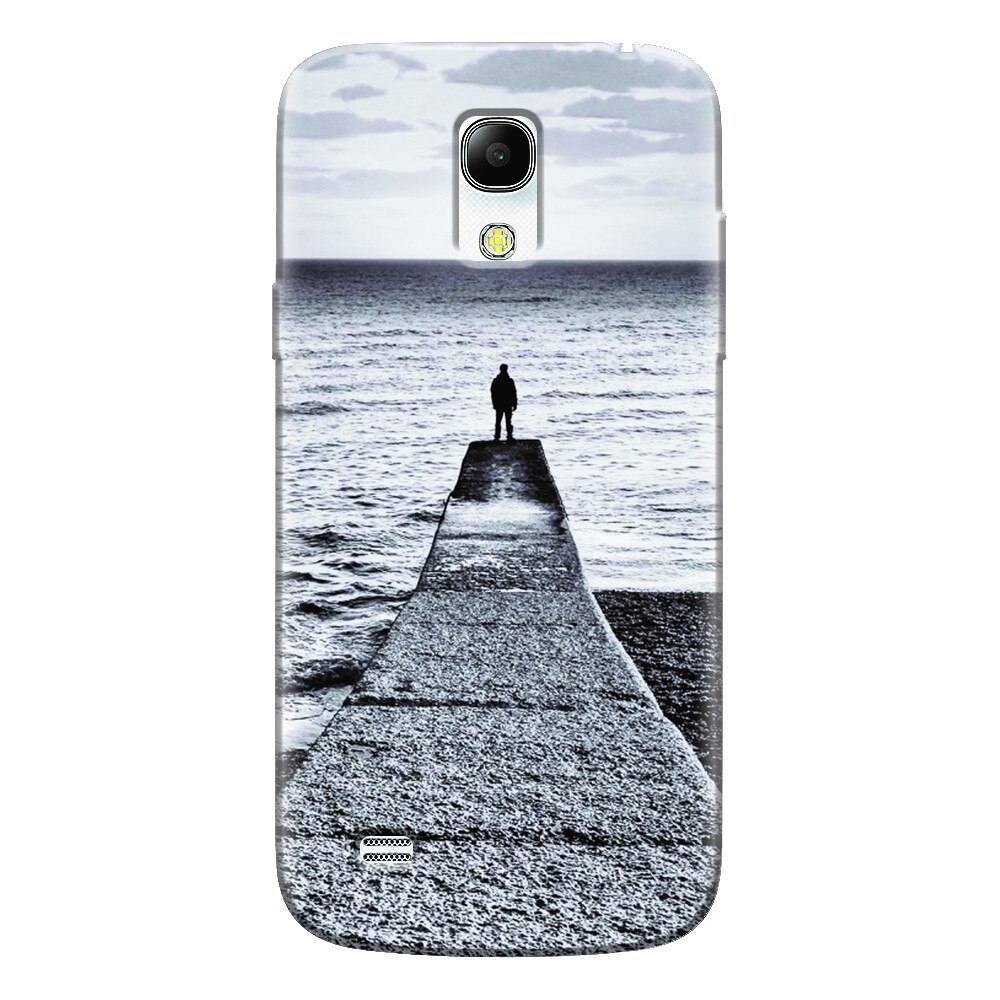 Husa silicon pentru Samsung Galaxy S4 Mini, Abstract Dock Man Grey