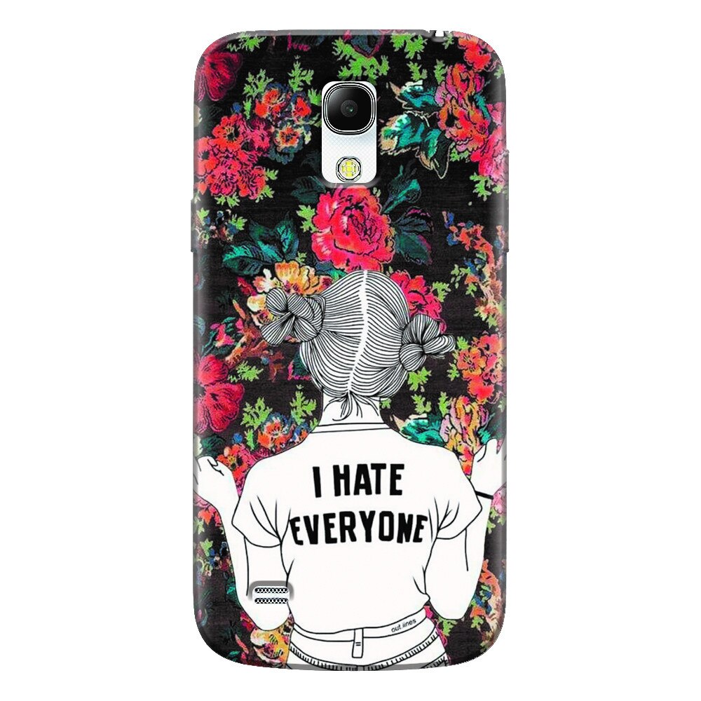Husa silicon pentru Samsung Galaxy S4 Mini, I Hate Everyone
