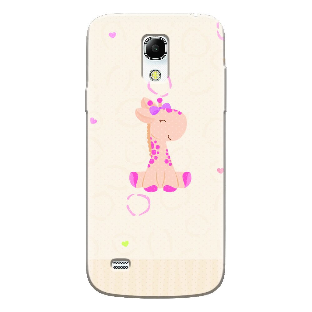 Husa silicon pentru Samsung Galaxy S4 Mini, Giraffe Cute