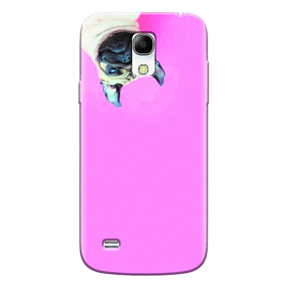 Husa silicon pentru Samsung Galaxy S4 Mini, Dog And Pink