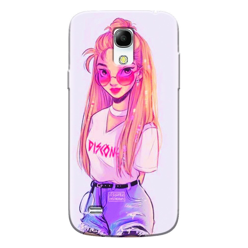Husa silicon pentru Samsung Galaxy S4 Mini, Girl Look