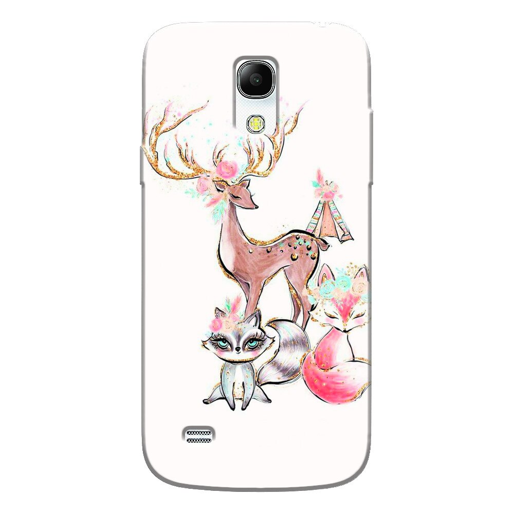 Husa silicon pentru Samsung Galaxy S4 Mini, Foxs And Deer
