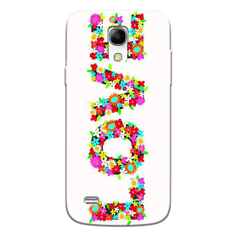 Husa silicon pentru Samsung Galaxy S4 Mini, Love Made By Flowers