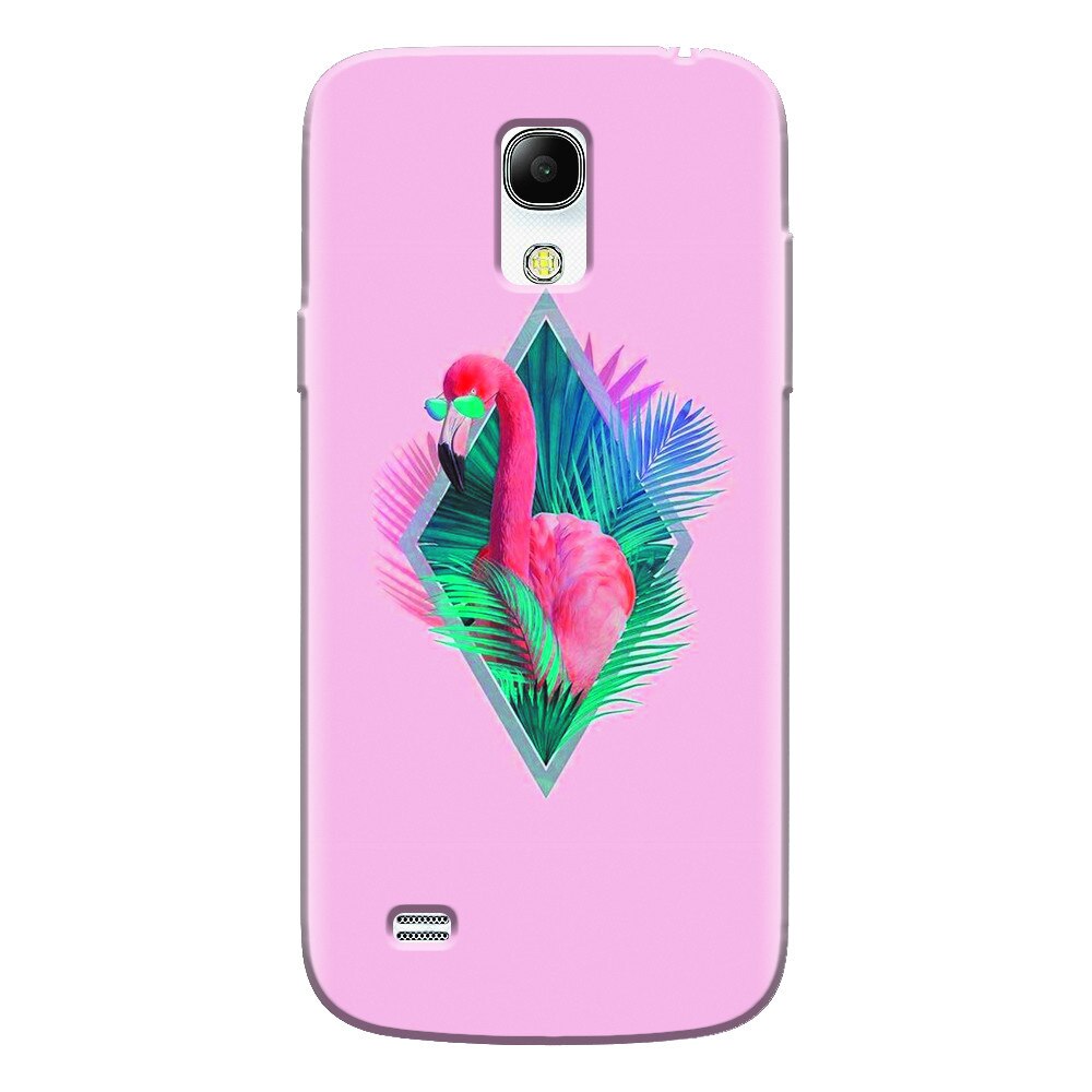Husa silicon pentru Samsung Galaxy S4 Mini, Flamingo With Sunglass