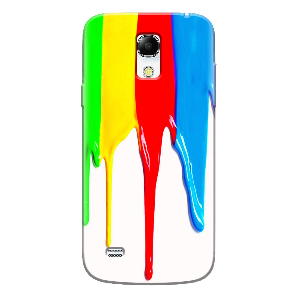Husa silicon pentru Samsung Galaxy S4 Mini, Dripping Colorful Paint