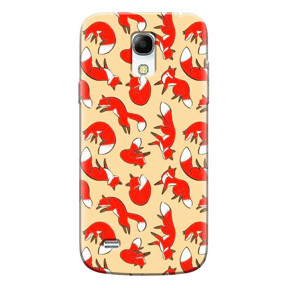 Husa silicon pentru Samsung Galaxy S4 Mini, Red Foxes