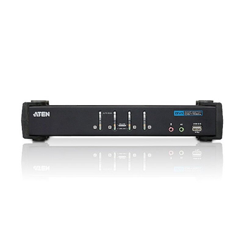 Switch KVM CS1764A, 4 porturi, USB, DVI, Negru