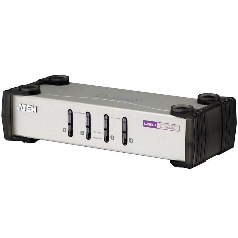 Switch KVM Aten CS84U, 4 porturi, USB, VGA - eMAG.ro