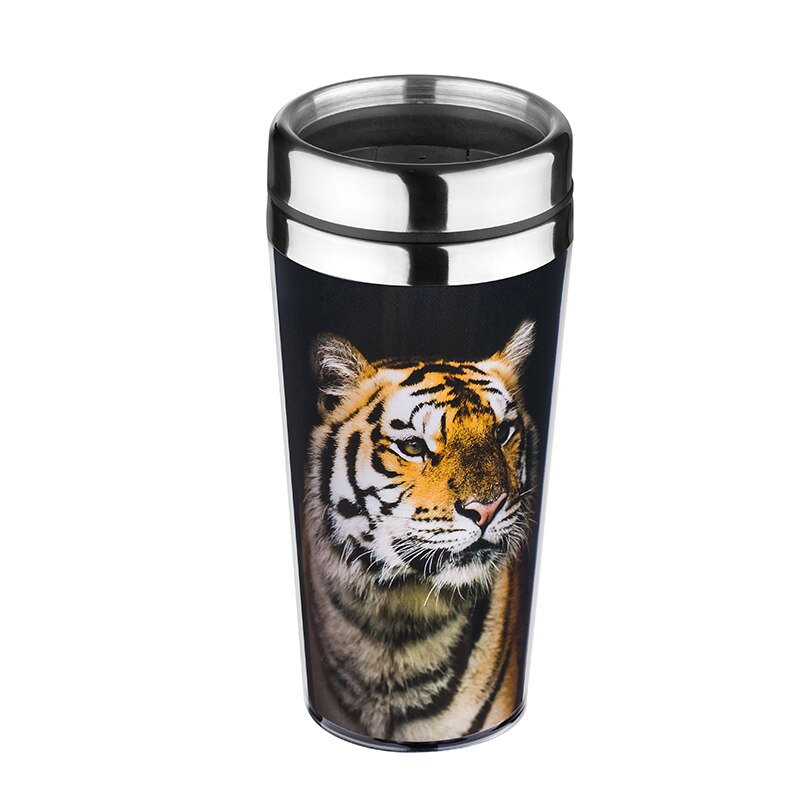 Cana termos, 470 ml , Metal, Tigr