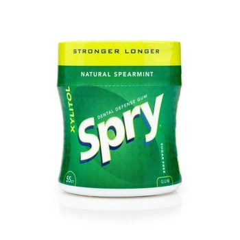 Guma de mestecat cu xylitol, Spry de la Xlear, fara zahar, 100% ingrediente naturale, aroma menta creata (spearmint), borcan 55 bucati Guma de mestecat cu xylitol, Spry de la Xlear, fara zahar, 100% ingrediente naturale, aroma menta creata (spearmint), borcan 55 bucati