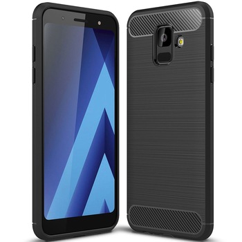 Husa Samsung Galaxy A6 (2018) - Tpu Carbon Fibre Brushed - negru Husa Samsung Galaxy A6 (2018) - Tpu Carbon Fibre Brushed - negru
