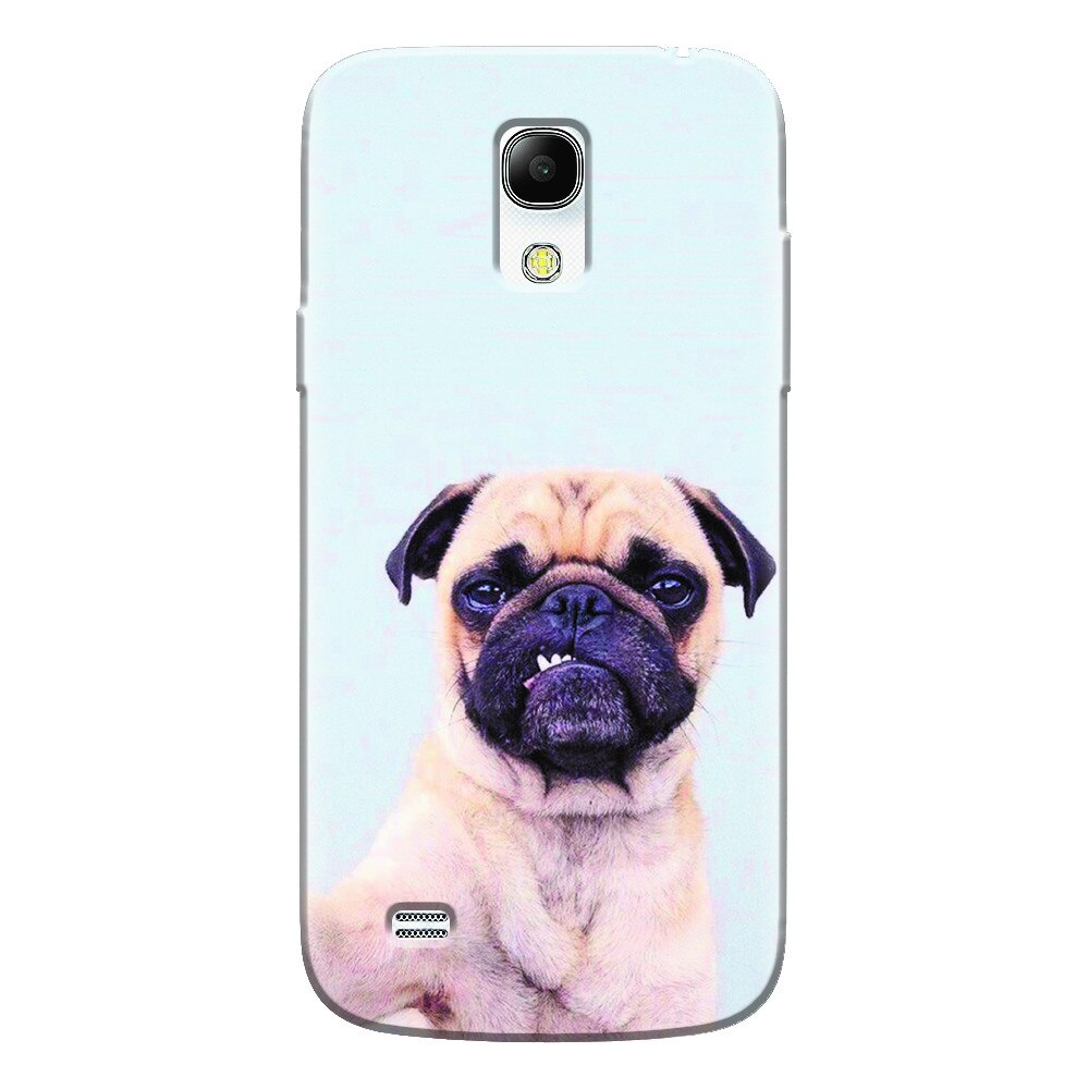 Husa silicon pentru Samsung Galaxy S4 Mini, Simple Pug Selfie