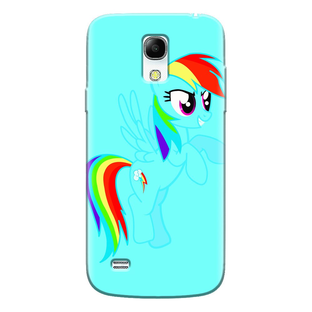 Husa silicon pentru Samsung Galaxy S4 Mini, Rainbow Dash
