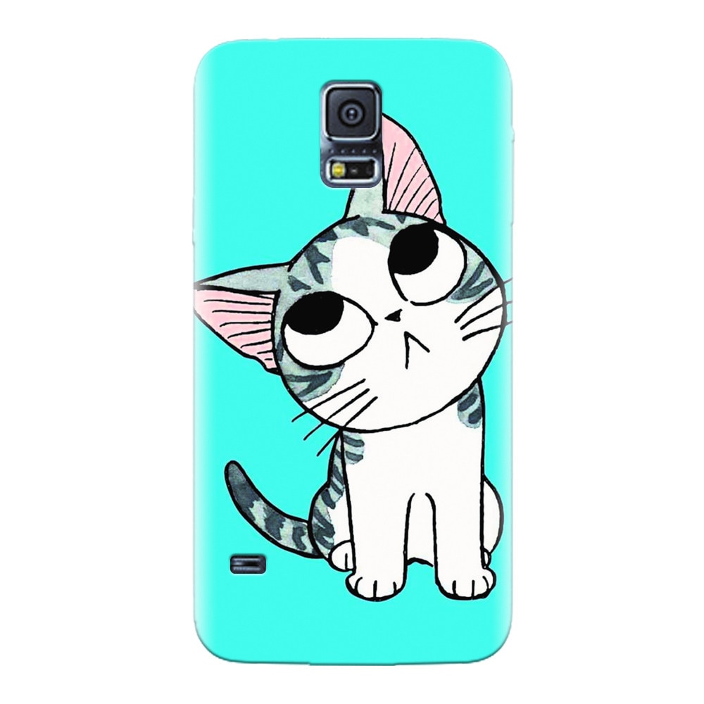 Husa silicon pentru Samsung Galaxy S5, Cat Lovely Cartoon