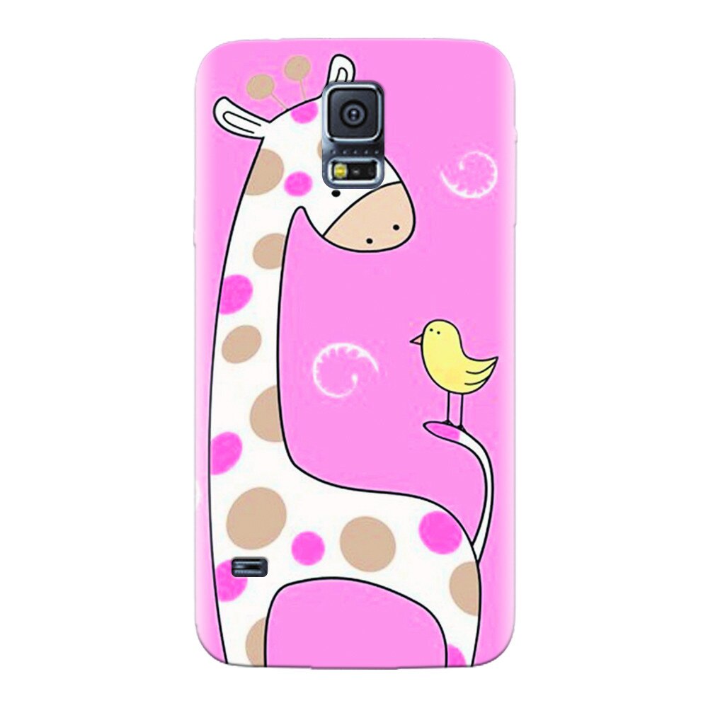 Husa silicon pentru Samsung Galaxy S5, Cute Giraffe