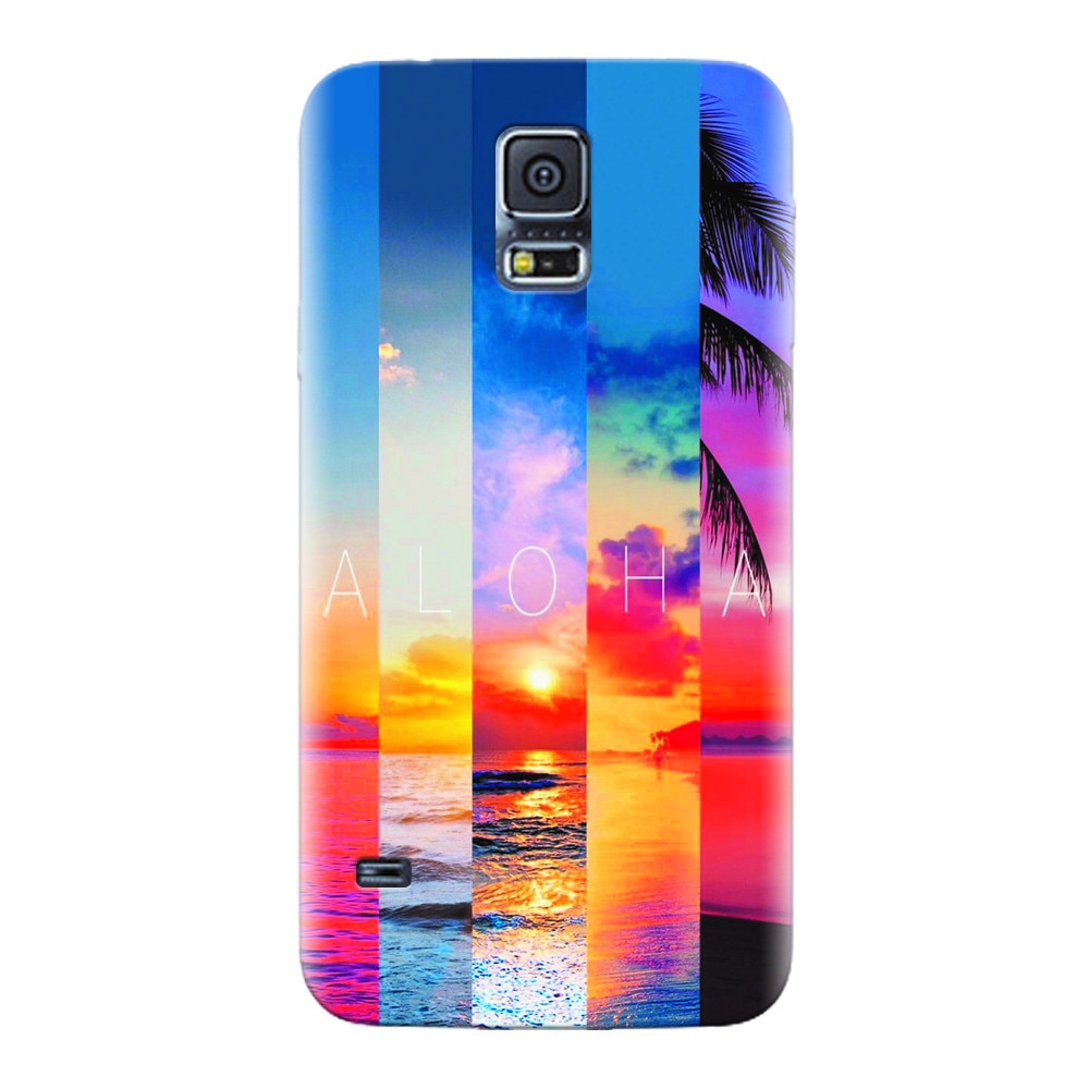 Husa silicon pentru Samsung Galaxy S5, Aloha Summer Stripes