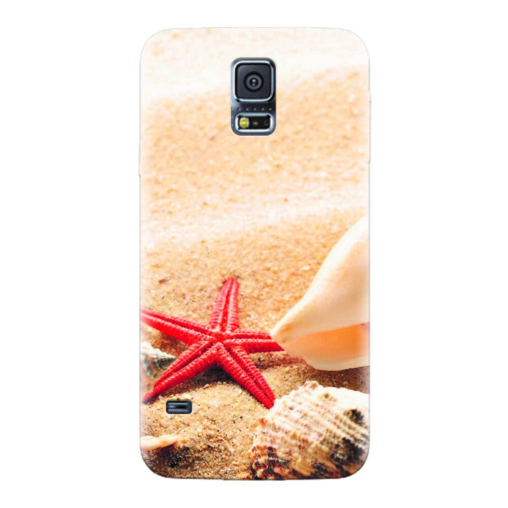 Husa silicon pentru Samsung Galaxy S5, Beach Shells And Starfish