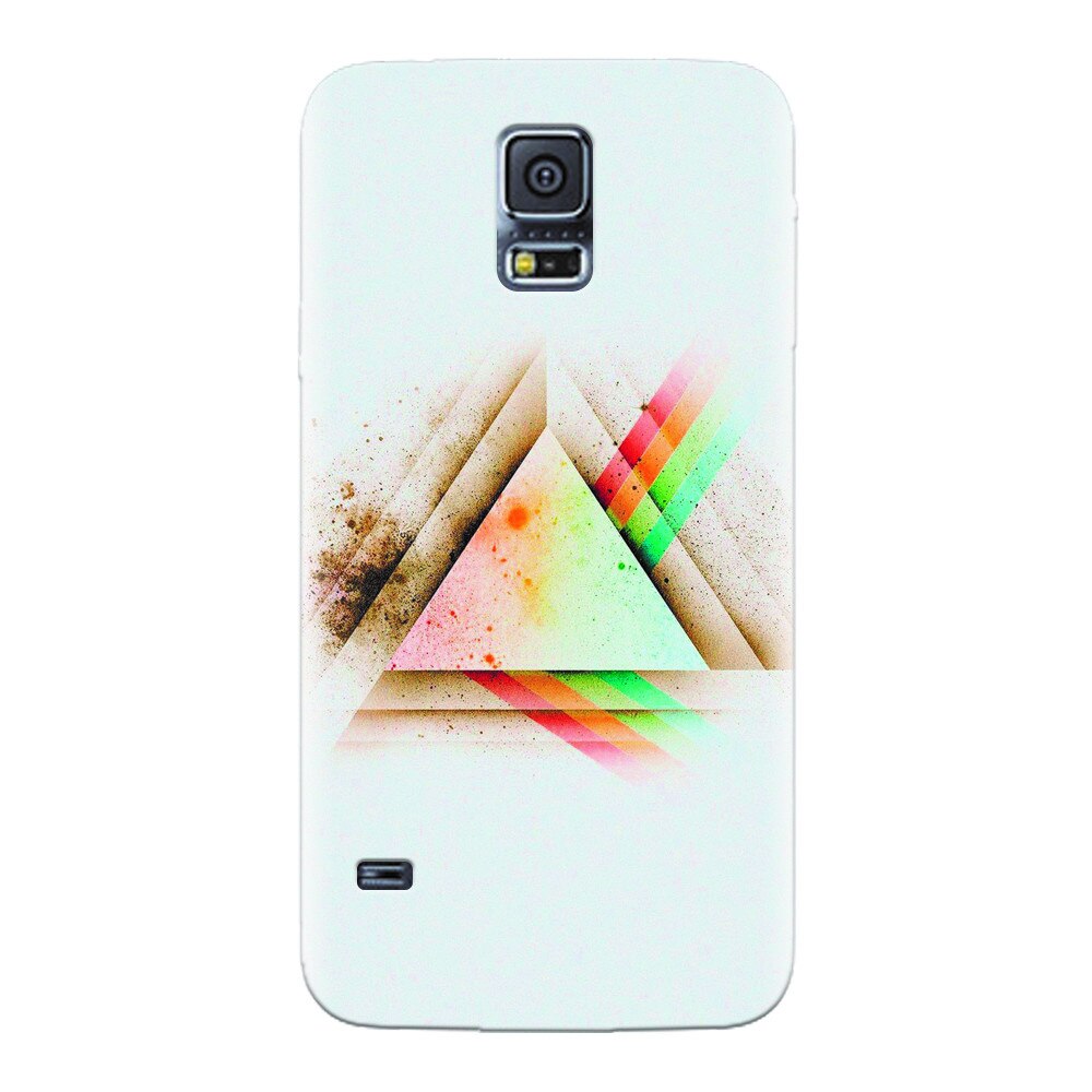 Husa silicon pentru Samsung Galaxy S5, Abstract Grunge Light Triangle