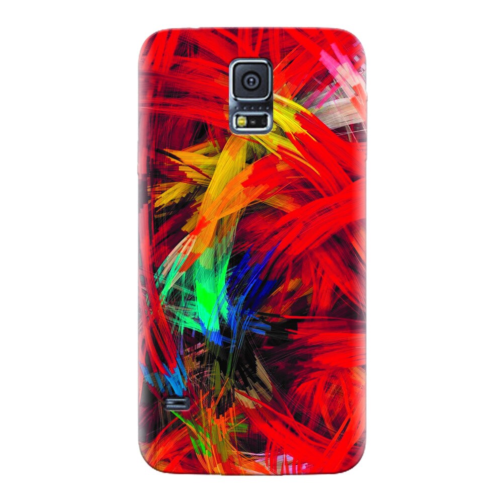 Husa silicon pentru Samsung Galaxy S5, Colorful Digital Painting Strokes