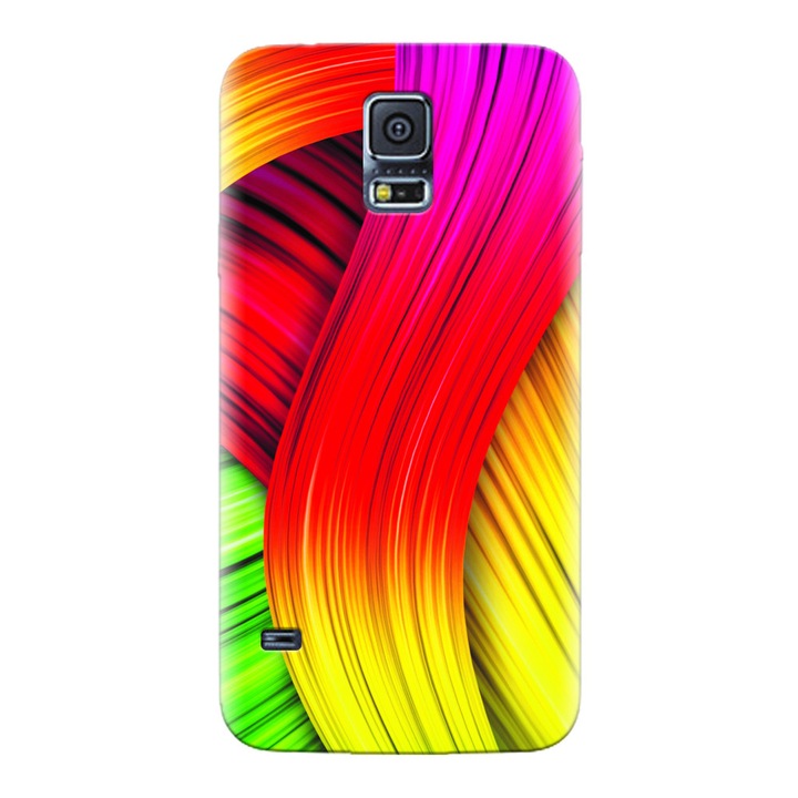 Husa silicon pentru Samsung Galaxy S5, Colorful Abstract