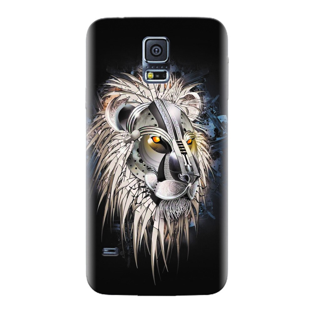 Husa silicon pentru Samsung Galaxy S5, Abstract Lion 001