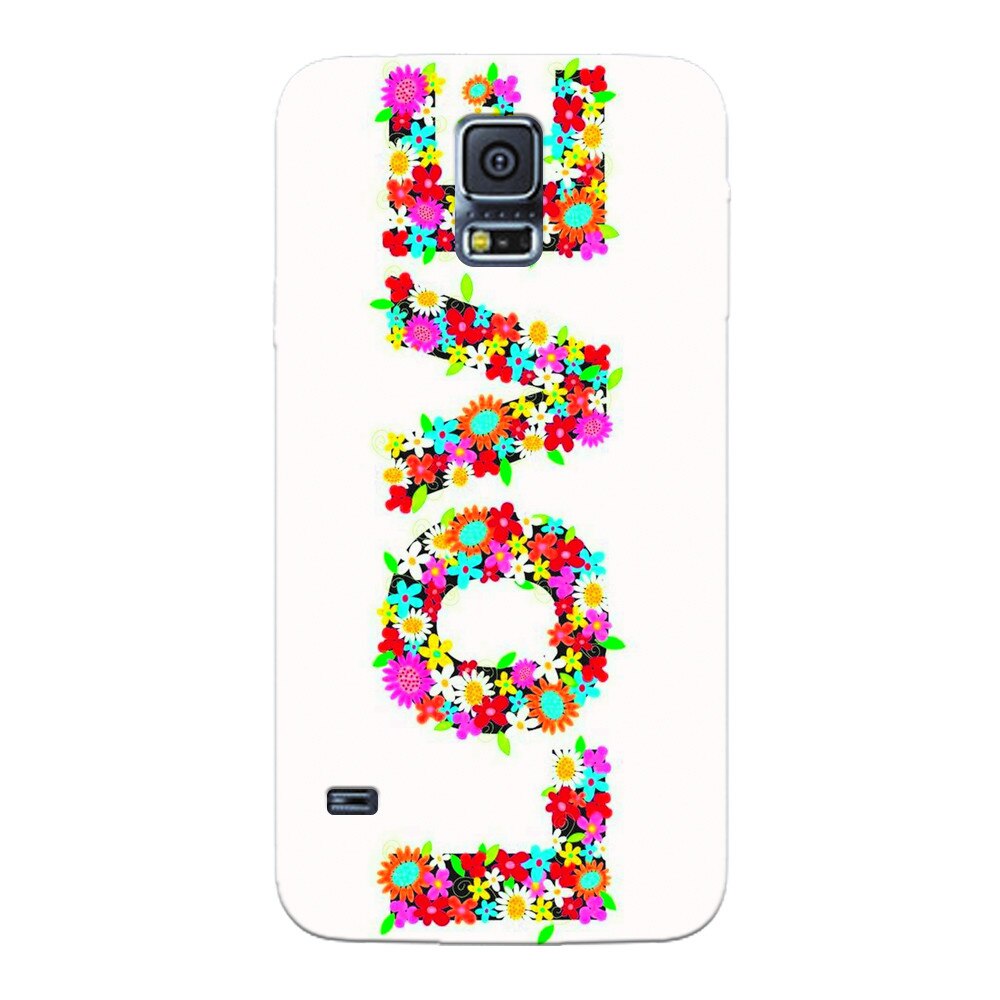 Husa silicon pentru Samsung Galaxy S5, Love Made By Flowers