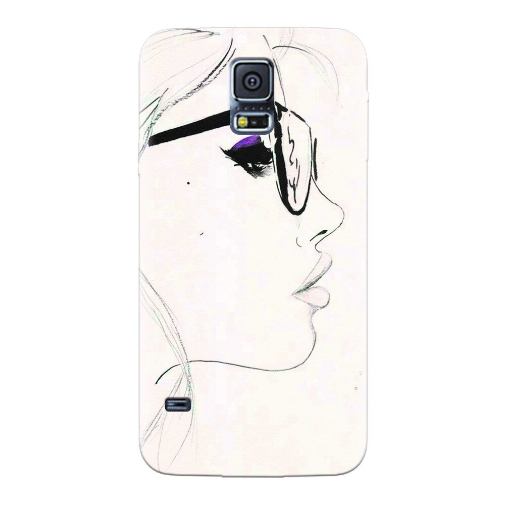 Husa silicon pentru Samsung Galaxy S5, Girl Face