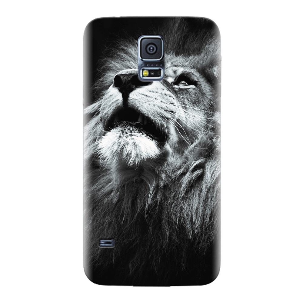 Husa silicon pentru Samsung Galaxy S5, Majestic Lion Portrait