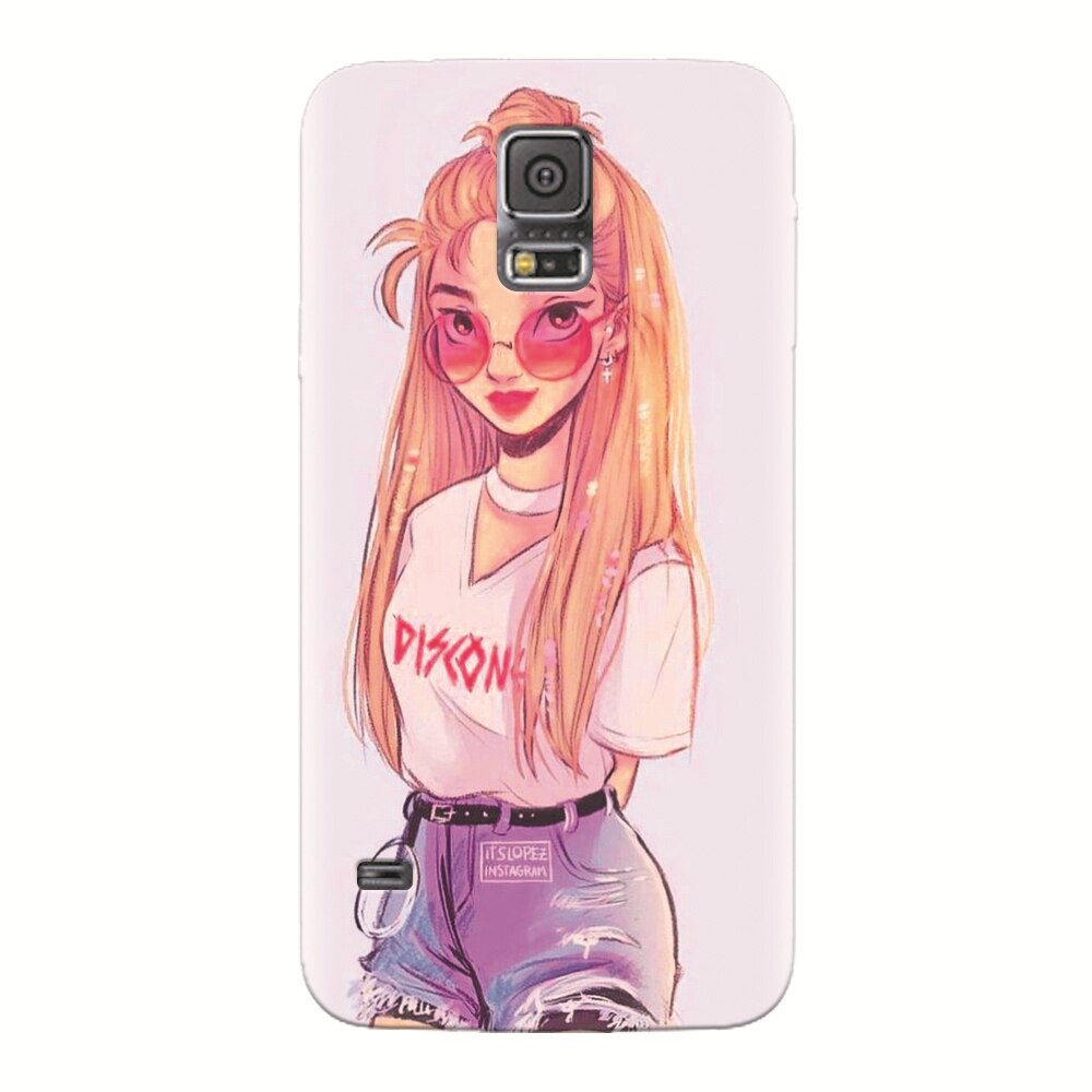 Husa silicon pentru Samsung Galaxy S5, Girl Look