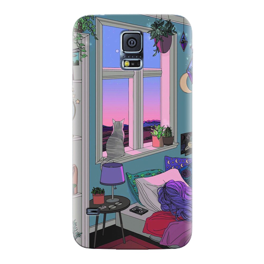Husa silicon pentru Samsung Galaxy S5, Girl Room