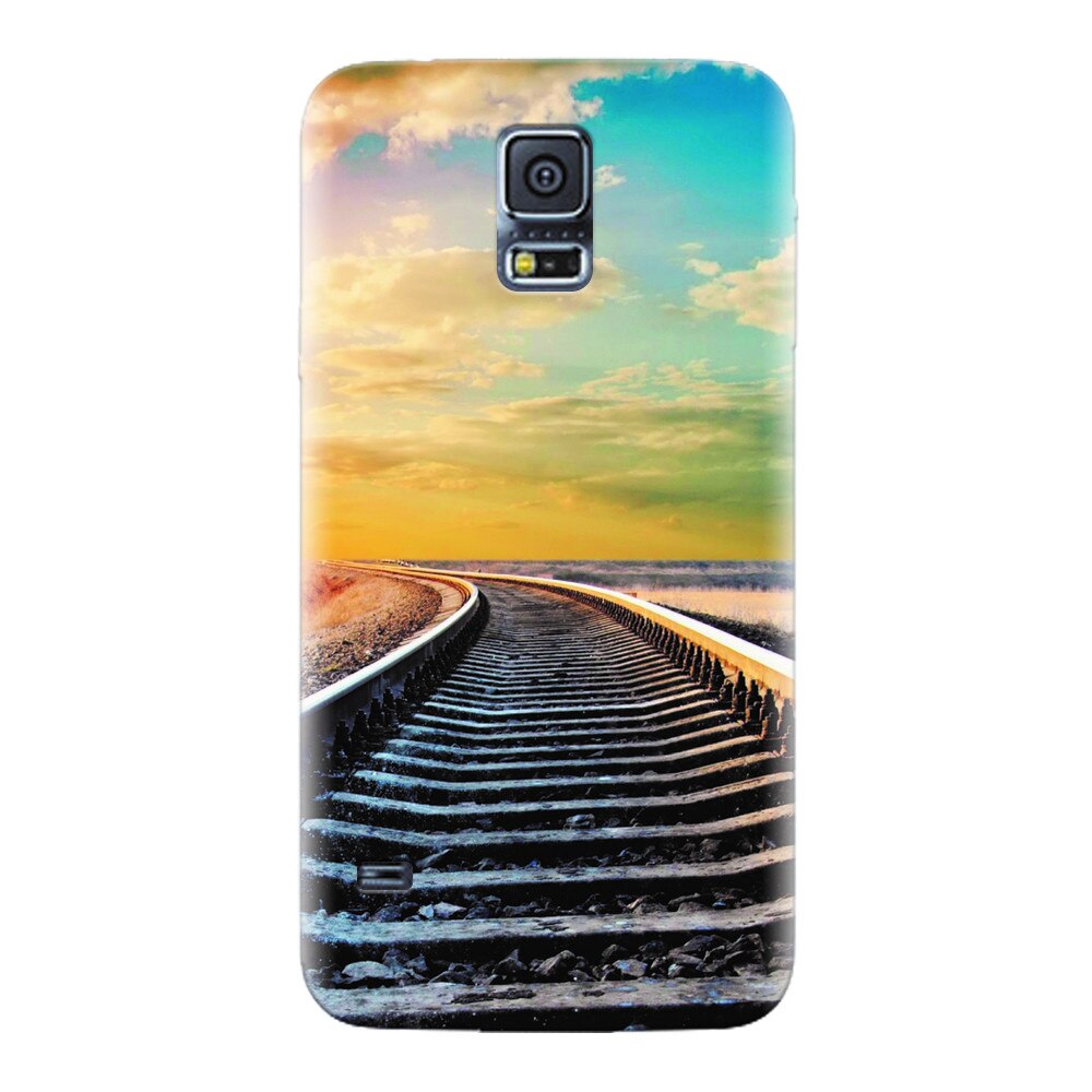 Husa silicon pentru Samsung Galaxy S5, Railroad Horizon