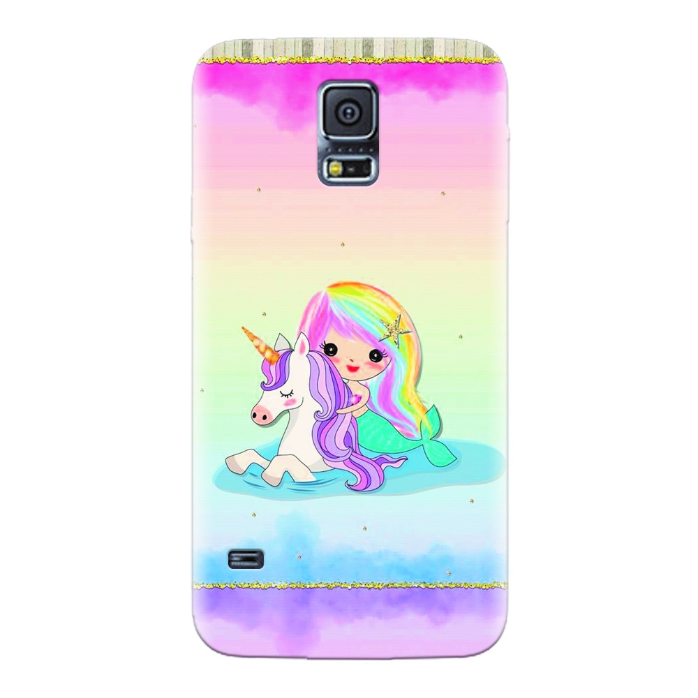Husa silicon pentru Samsung Galaxy S5, Mermaid Unicorn Play