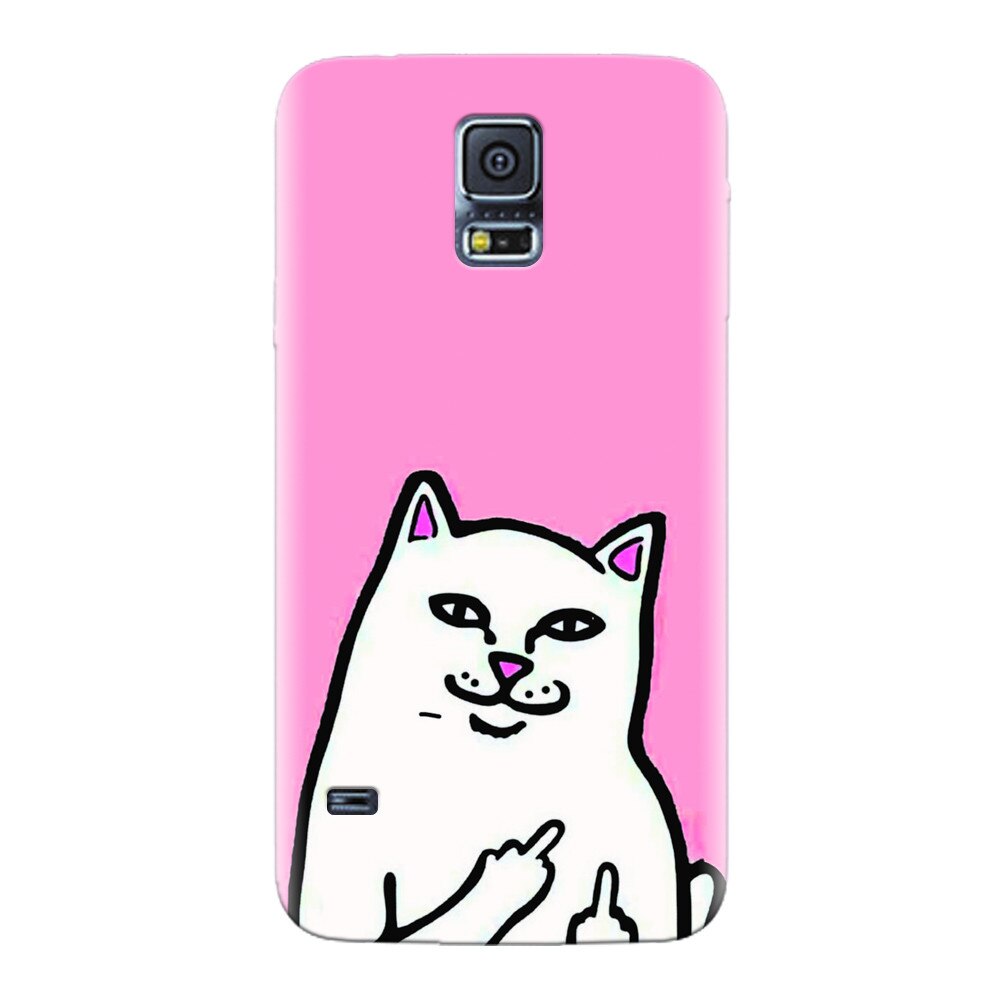 Husa silicon pentru Samsung Galaxy S5, White Cat