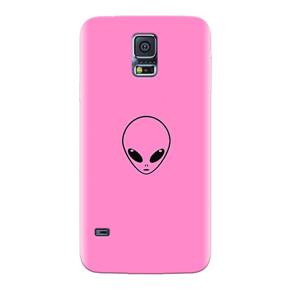 Husa silicon pentru Samsung Galaxy S5, Pink Alien