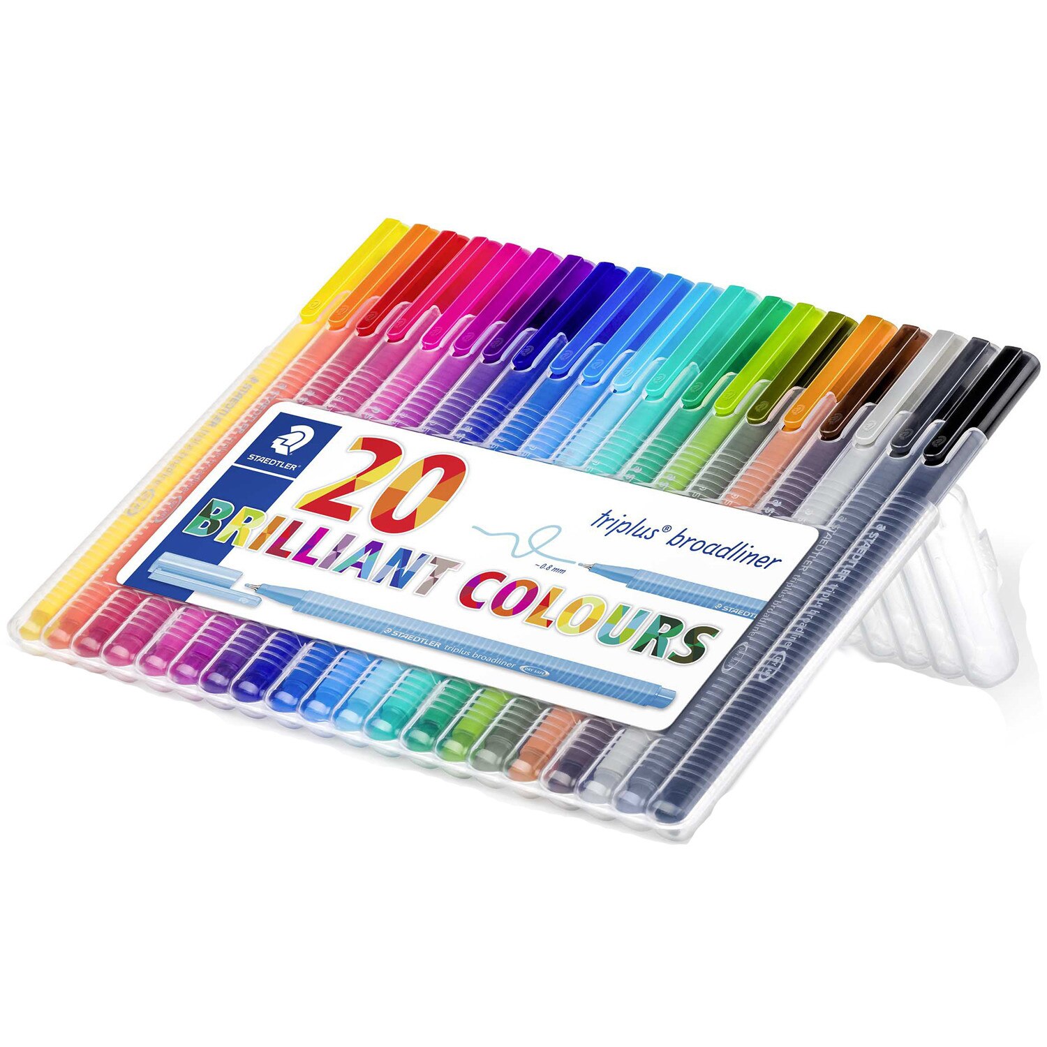 Fineliner triplus Staedtler 08MM 20CUL/SET ST-338-SB20