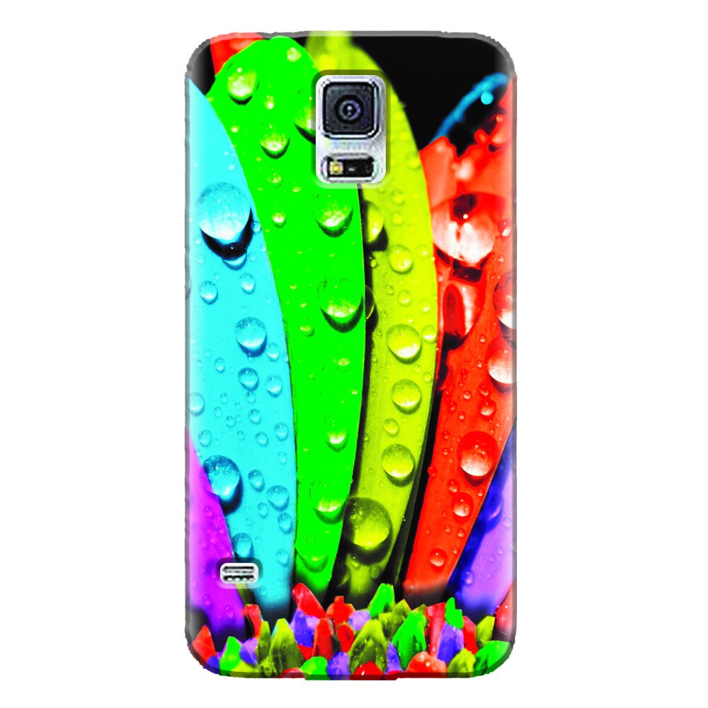 Husa silicon pentru Samsung Galaxy S5 Mini, Colorful Daisy Petals