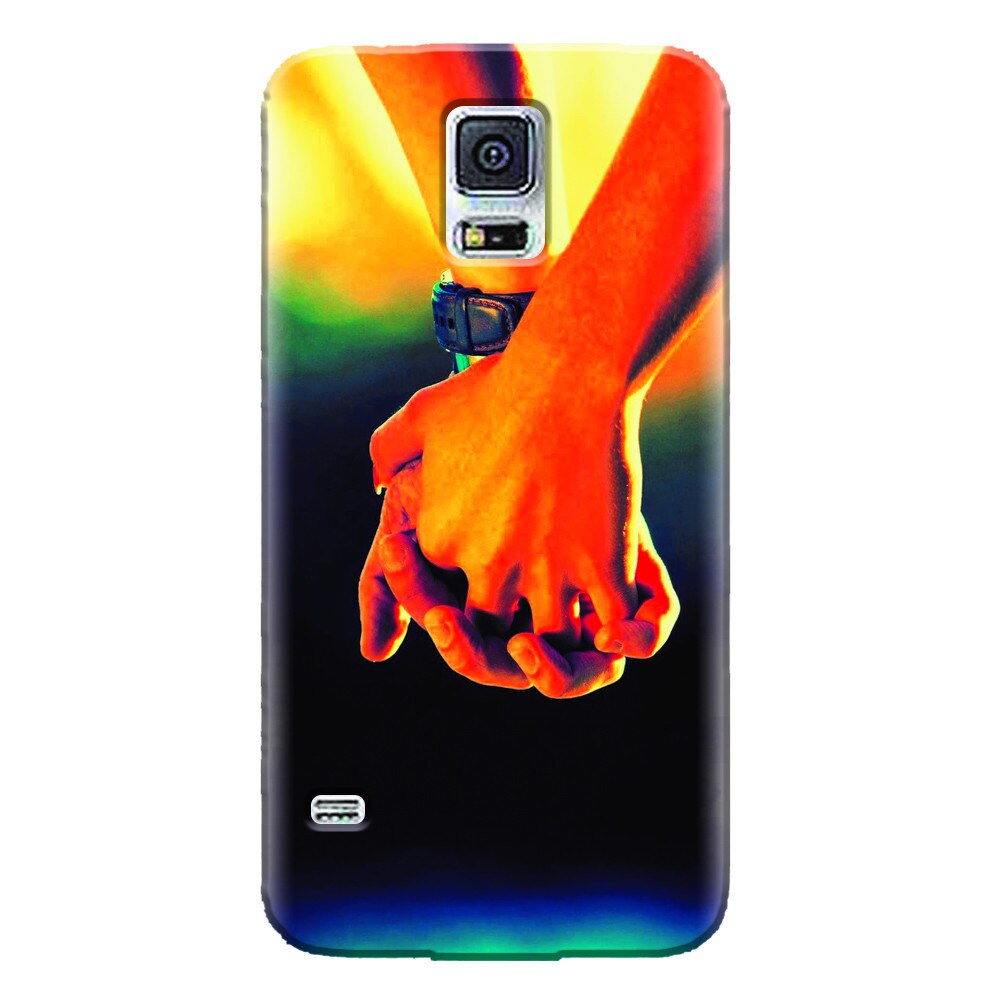 Husa silicon pentru Samsung Galaxy S5 Mini, Couple Holding Hands