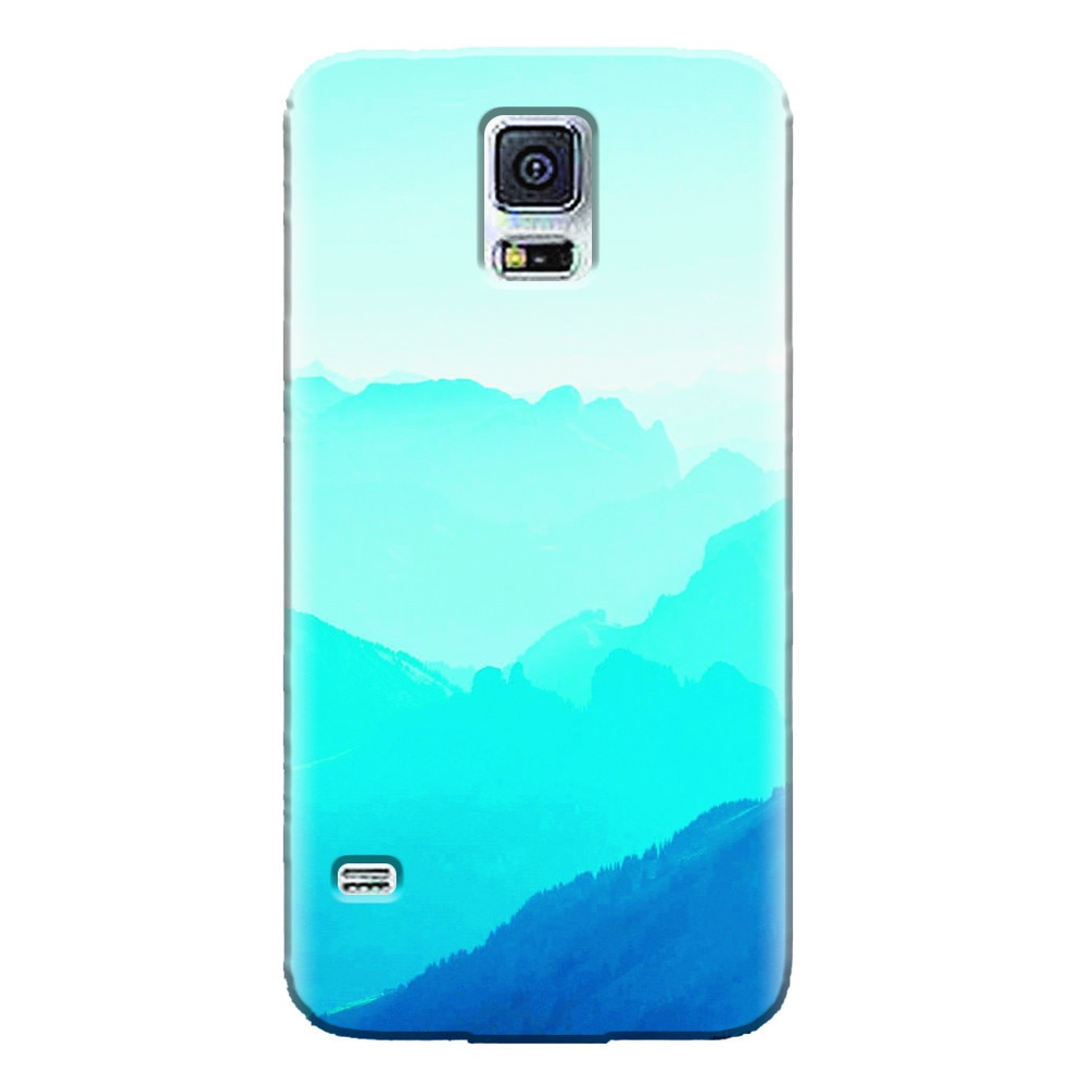 Husa silicon pentru Samsung Galaxy S5 Mini, Blue Mountain Crests