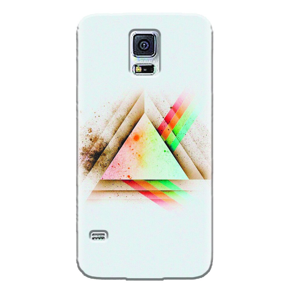 Husa silicon pentru Samsung Galaxy S5 Mini, Abstract Grunge Light Triangle