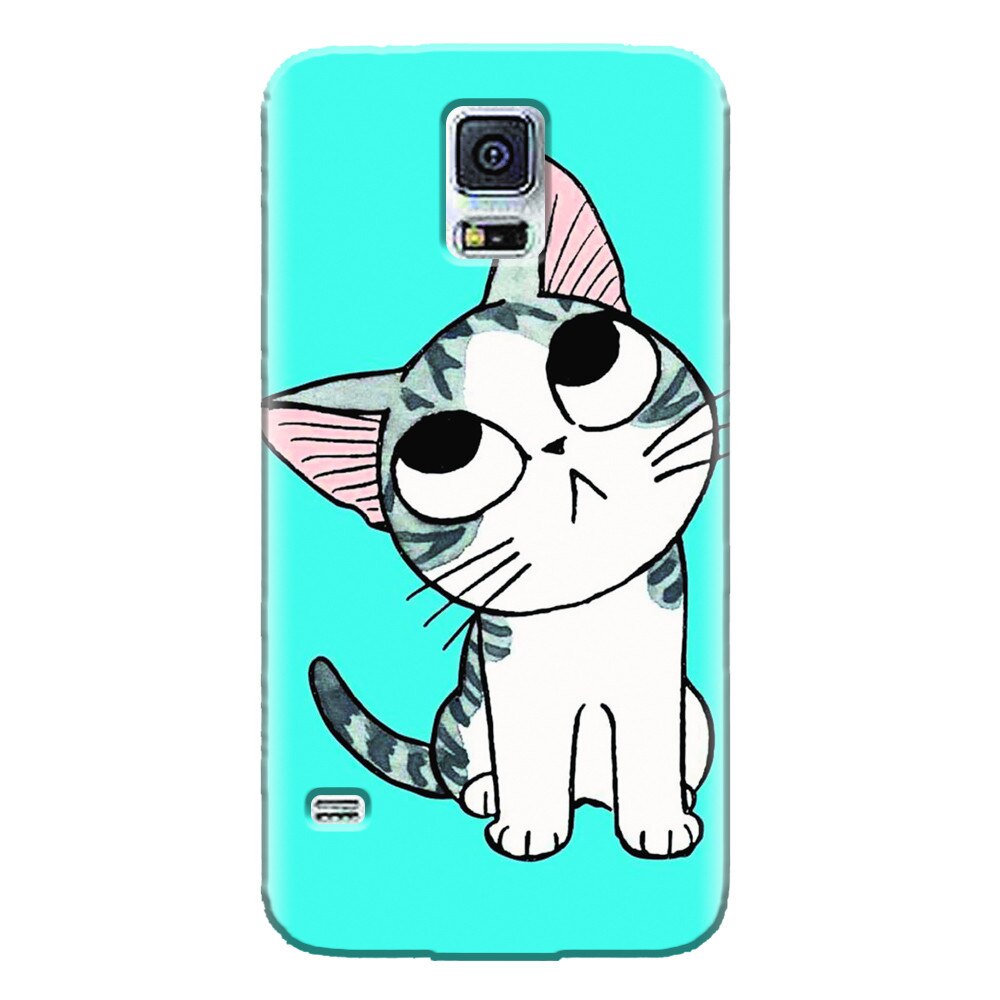 Husa silicon pentru Samsung Galaxy S5 Mini, Cat Lovely Cartoon