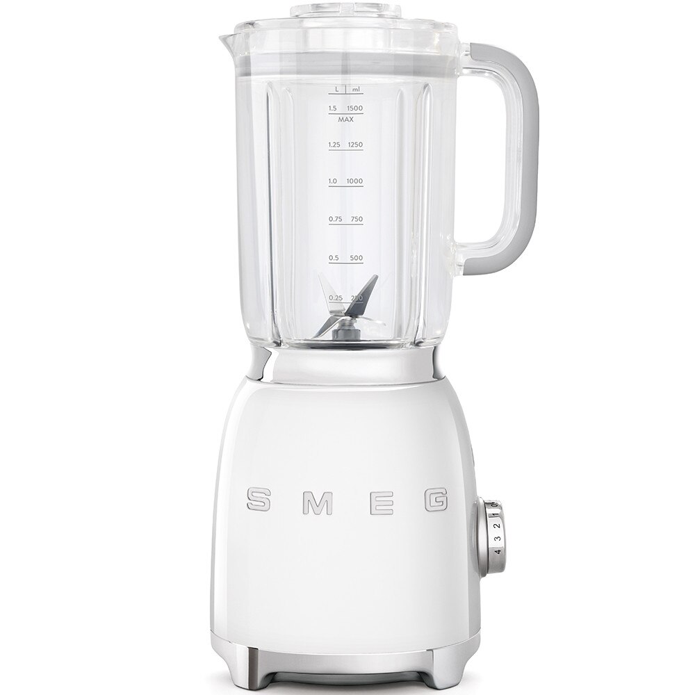 Blender SMEG BLF01WHEU, 800 W, 1.5 L, 4 viteze, Bol tritan, Alb